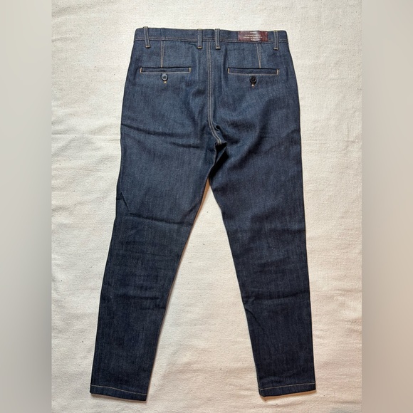 Zara Mens Raw Denim Flat Front Jeans - Picture 3 of 10